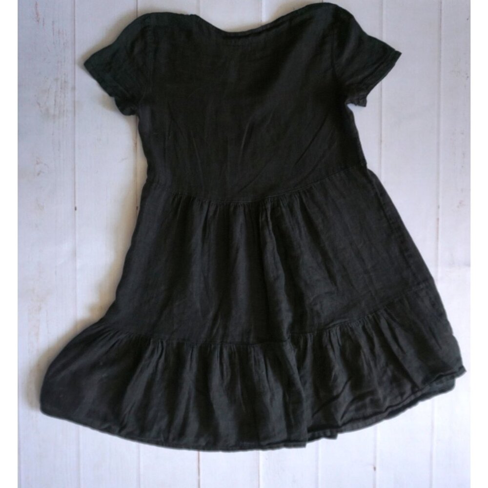 Francesca Bettini Made In Italy Black Linen Dress, Size XS - Picture 5 of 6
